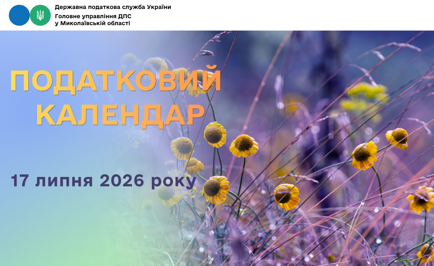Податковий календар на 17 липня 2026 року